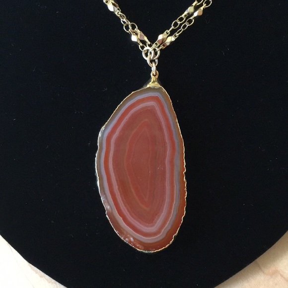 Heather Gardner Agate Slice Necklace - Picture 2 of 16